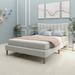 Latitude Run® Queen Platform Bed Upholstered/Linen in Brown | 45.7 H x 64 W x 84.2 D in | Wayfair 1BA3EE4D56B64EBE8946C5F4D4FB07D4