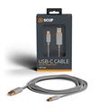 SCUF Geflochtenes USB-C-Kabel – 10 Fuß / 3,6 Meter USB Typ C für Anschluss und Aufladung für Xbox-Controller, PS5-Controller und Smartphones - Hellgrau