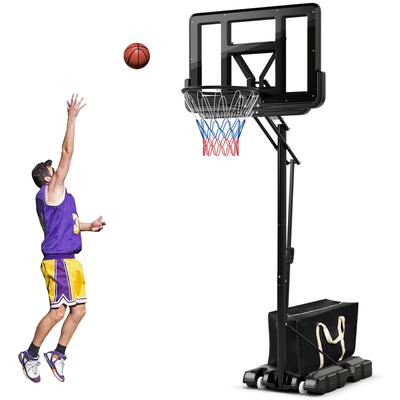 Costway 44'' Portable Adjustable Basketball Goal Hoop Stand System - 35.5'' x 23'' x 6'' (L x W x H)