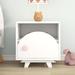 Wooden Nightstand with a Drawer and an Open Storage, End Table for Kids