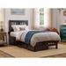 Tahoe Twin XL Platform Bed with Footboard and 2 Storage Drawers in Espresso