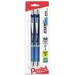 Pentel Gel Ink Pen EnerGel RTX Retractable Gel Pen 0.7mm Needle Tip Blue Ink 2 Pack (BLN77BP2C)