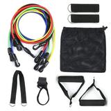 OWSOO 11pcs Resistance Bands Set Workout Fitness Exercise Tube Bands Door Anchor Ankle Straps Cushioned Handles with Carry Bags for Home Gym Travel