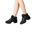 Ymiytan Womens Sneakers Platform Jazz Shoe Split Sole Dance Shoes Modern Casual Lightweight Thick Soled Black with Plush Lined 4.5