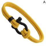 Mens Nautical Rope Braided Bracelet with Clasp for Mens Womens Unisex Friendship Bangle Anchor Wristband Handmade String Woven Cuff Bracelet S0I7