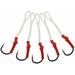 Fishing Assist Hooks with PE Line 50pcs Jig Fishing Hooks Assist Hooks Vertical Butterfly Jig Hooks (3/0)