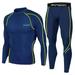 Men s Compression Shirt Set Long Sleeve Workout Set Compression Pants Top Long Sleeve Base Layer