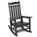 Outdoor Patio Rocking Chair Black Garden Porch Rocker Weather Resistant Finish