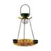 TAIAOJING Bird Feeders for Outdoors Hanging Novelty Solar Bird Metal Feeders Hanging Iron Material Feeders Solar Light For Feeding Wild Bird Garden Decoration