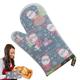Silicone Heat Resistant Gloves | Professional Silicone Oven Mitt | Silicone Smoker Oven Gloves Waterproof Grilling Cooking Baking Mitts