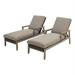 Patio Festival Thermal Transfer Metal Outdoor Chaise Lounger in Gray (Set of 2)