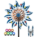 Solar Wind Spinner Retro Spinner 63in Waterproof Garden Kinetic Wind Spinner Outdoor Metal Wind Sculpture for Patio Lawn & Garden