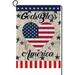 Newhomestyle 4th of July Garden Flag Vertical Double Sided Strip and Star Heart Burlap Garden Flag Independence Day Patriotic Yard Outdoor Home Decoration 12 x 18 Inch