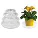 20Pcs Plant Pot Saucer Reusable Pot Tray Clear Plant Saucers Flower Pot Tray Plastic Round Edge Plant Pot Saucer Patio Decor