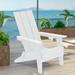 CHYVARY 1 Peak HIPS Folding Adirondack Chair Patio Lawn Chairs for Outdoors White