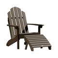 highwood Outdoor Chair and Ottoman Set Weathered Acorn