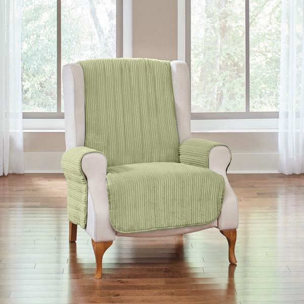 recliner-reversible-plush-stripe-furniture-protector-by-brylanehome-in-light-sage/