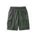 Men's Big & Tall 8" Cargo Swim Trunks by KS Island in Military (Size 6XL)