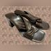 Gucci Shoes | New Gucci Sz37c Brown Leather Strapped Block Heeled Slide Sandals | Color: Brown | Size: 37c