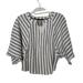 Anthropologie Tops | Dolan Left Coast Collection Anthropologie White Striped Sweater Crop Top Size S | Color: Blue/White | Size: S