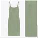 Zara Dresses | Nwt. Zara Green Strappy Midi Dress. Size M | Color: Green | Size: Mj