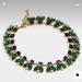 J. Crew Jewelry | J Crew Crystal Collar Necklace - Green Glitter Statement Necklace | Color: Gold/Green | Size: Os