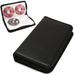 [Big Save!]80 Capacity CD DVD Storage Heavy Duty Media Case CD Holder Organizer Wallet with Zipper Small Hard Shell Carrying Case for CD DVD External Hard Drive Black