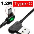 Type-C Charger Cable 4FT/1.2M Lightning Cable Right Angle Lightning Charging Cord Nylon Braided 90 Degree Fast Charging Cable for Game Video ï¼ˆBlackï¼‰