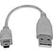 2PK StarTech.com 6in Mini USB 2.0 Cable - A to Mini B - Type A Male USB - Mini Type B Male USB - 6 - Gray