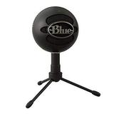 Blue Snowball iCE USB Microphone for PC Mac Gaming Recording Streaming Podcasting with Cardioid Condenser Mic Capsule Adjustable Desktop Stand and USB cable Plug n Play - Black