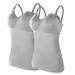 Womens Nursed Tank Tops Built In Bra Top For Breastfeeding Maternity Camisole Brasieres 2PC With 4PC Pads