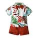 ZHAGHMIN 4T Boys Plaid Shirt Toddler Boys Short Sleeve Floral Prints T Shirt Tops Shorts Child Kids Gentleman Outfits Boys Sweat Suits 7-8 Mamas Boy Outfit 4T 2T Shorts Bow Tie Outfit Bow Tie Toddle