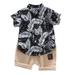 ZHAGHMIN Boy Toddler Clothes Kids Tops+Shorts Short Cartoon Clothes Pattern Shirt Baby Boy Sleeve Set Toddler Boys Outfits&Set New Baby Boy Gift Set Baby Organic Clothes Boy Set For Boys Clothes Bab