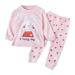 ZHAGHMIN Girls Shorts Outfits Set Girls Soft Pajamas Toddler Cartoon Prints Long Sleeve Kid Sleepwear Sets Baby Girl Baby Clothes 23 Piece Gift Set Baby Girl Cardigan Set 121G778 Cute Pants For Teen