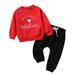 ZHAGHMIN Boys Tshirts 4T Valentine S Day Toddler Kids Baby Boys Girls Long Sleeve Letter Sweatshirt Tops Solid Pants Outfit Set 2Pcs Baby Boy Clothes Vintage Little Boys 3 Piece Toddler Boy Fall Out