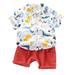ZHAGHMIN Baby Boy Clothes Cartoon Set Tops+Shorts Baby Clothes Boys Outfits 14Years T-Shirt Boys Outfits&Set 3 Baby Boy Clothes Toddler Boy Soccer Clothes Baby Boy Shirt And Pants Set Summer