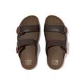 Fitflop Men's Gogh MOC Slide in Leather Sandal, Dark Brown, 10 UK