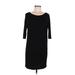 American Vintage Casual Dress - Shift: Black Solid Dresses - Women's Size 8