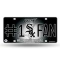 Chicago Baseball White Sox #1 Fan Metal Auto License Tag Car Truck Wall