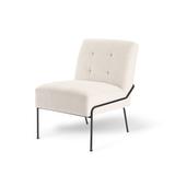Side Chair - 17 Stories Sharidan Upholstered Tufted Side Chair Velvet, Metal in White/Brown | 31 H x 22.5 W x 29.5 D in | Wayfair