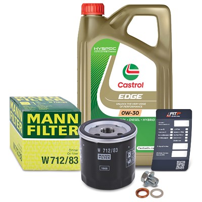 Mann-filter Ölfilter+Schraube+5 L Castrol 0W-30 [Hersteller-Nr. 10491679] für Mini