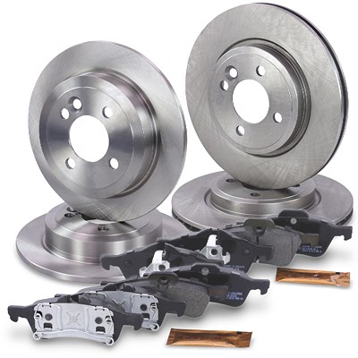 Bestprice Bremsscheiben + Bremsbeläge Vorne + Hinten [Hersteller-Nr. 10603398] für Mini