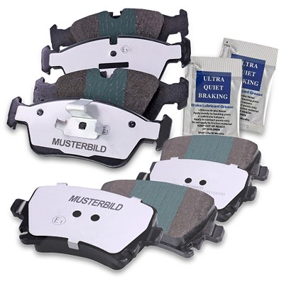 Bestprice 8x Bremsbeläge vorne + hinten [Hersteller-Nr. 10604395] für Citroën, Fiat, Lancia, Peugeot Image