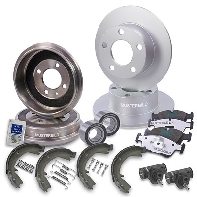 Bestprice Komplettset Bremsscheiben+Bremsbeläge Vorne+Hinten [Hersteller-Nr. 10604794] für Seat, VW