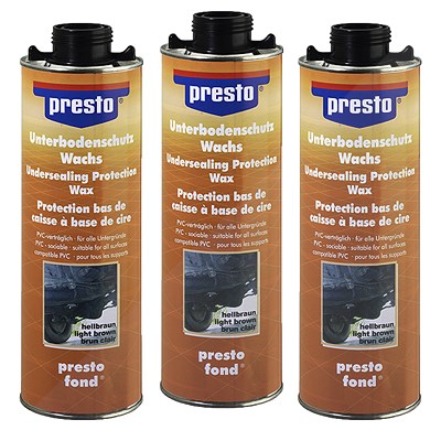 Presto 3x 1 L Unterbodenschutz auf Wachsbasis braun [Hersteller-Nr. 603246] Image