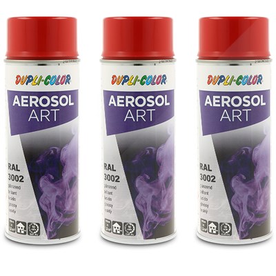 Dupli Color 3x 400ml Aerosol Art RAL 3002 kaminrot glänzend [Hersteller-Nr. 741098]