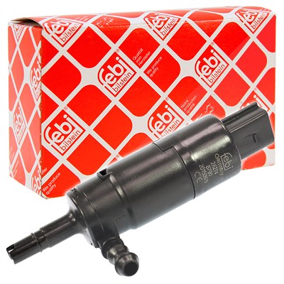 Febi Bilstein 1x Waschwasserpumpe, Scheinwerferreinigung [Hersteller-Nr. 26274] für VW, Audi, BMW, Skoda, Porsche, Vauxhall, Ford, Opel, Mercedes-Benz Image