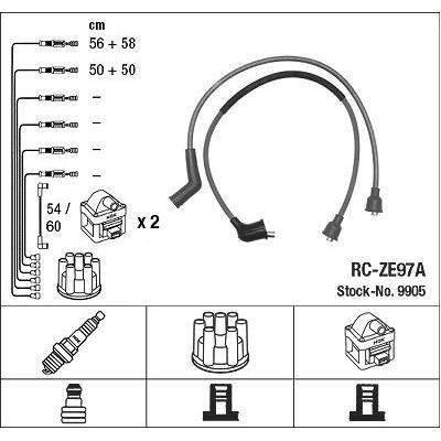 Ngk Zündleitungssatz [Hersteller-Nr. 9905] für Mazda Image