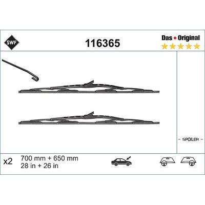 Swf Wischblatt [Hersteller-Nr. 116365] für Mercedes-Benz Image