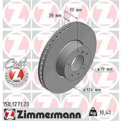 Zimmermann Bremsscheibe [Hersteller-Nr. 150.1271.20] für Alpina, BMW Image